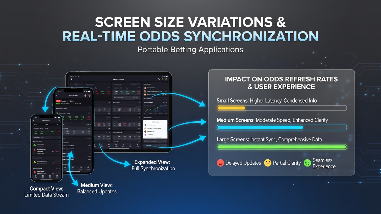 Tablet und Smartphone nebeneinander mit synchronisierten Wettquoten