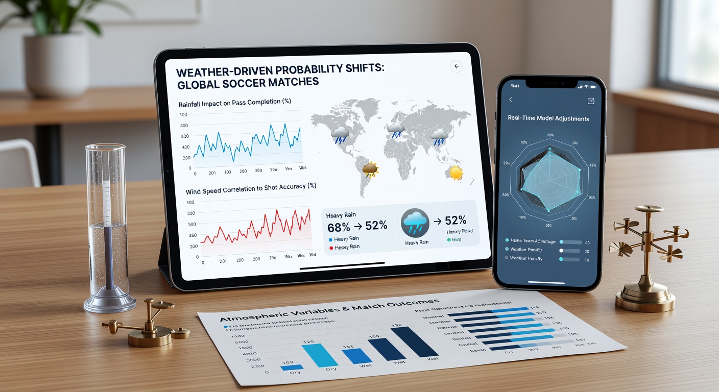 Mobile App-Schnittstellen mit Wetter- und Wahrscheinlichkeitsanzeigen